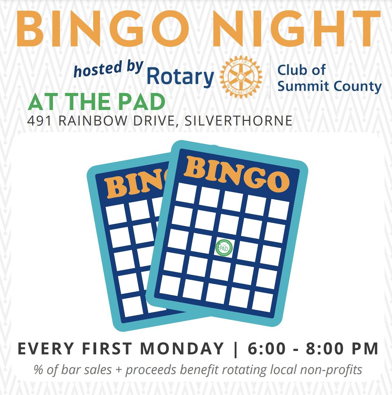 BINGO Night at The Pad, Hosted by Rotary Club of Summit County