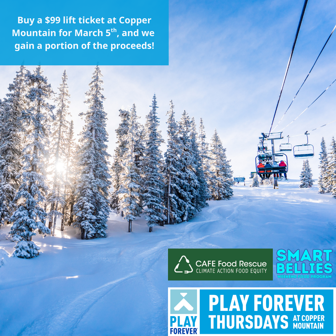 Copper Mountain’s Play Forever Thursday to support  CAFE Food Rescue