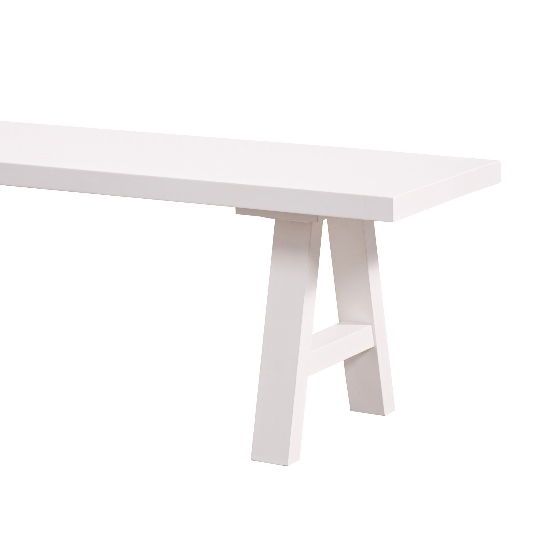 white bench