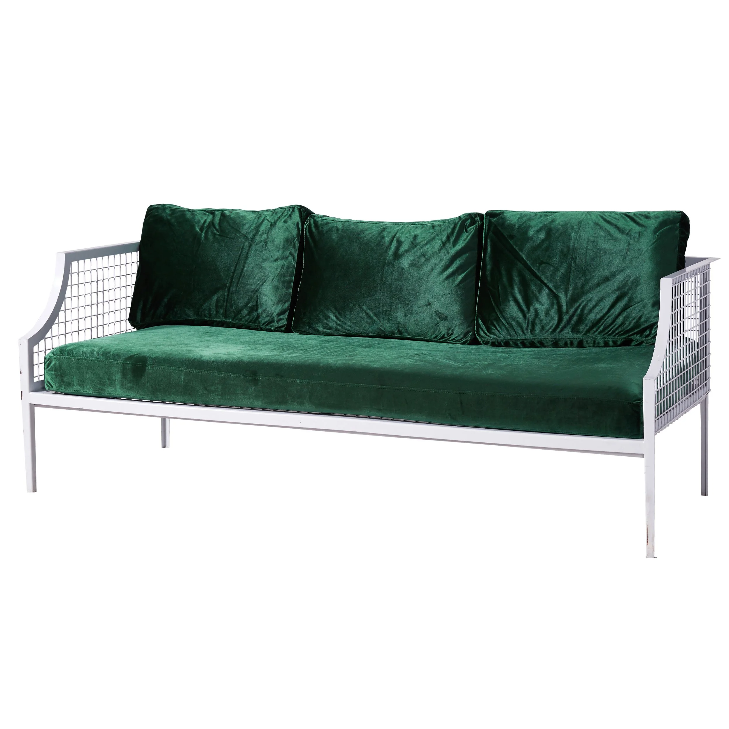 mesh sofa white green