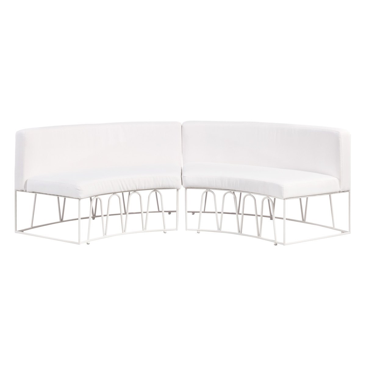 curved sofa white