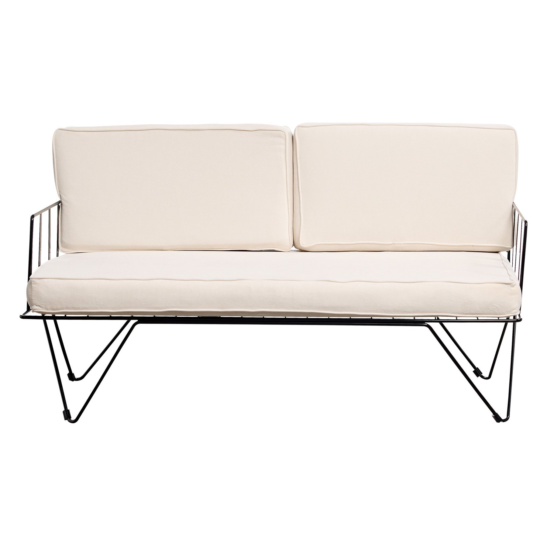 wire sofa black white