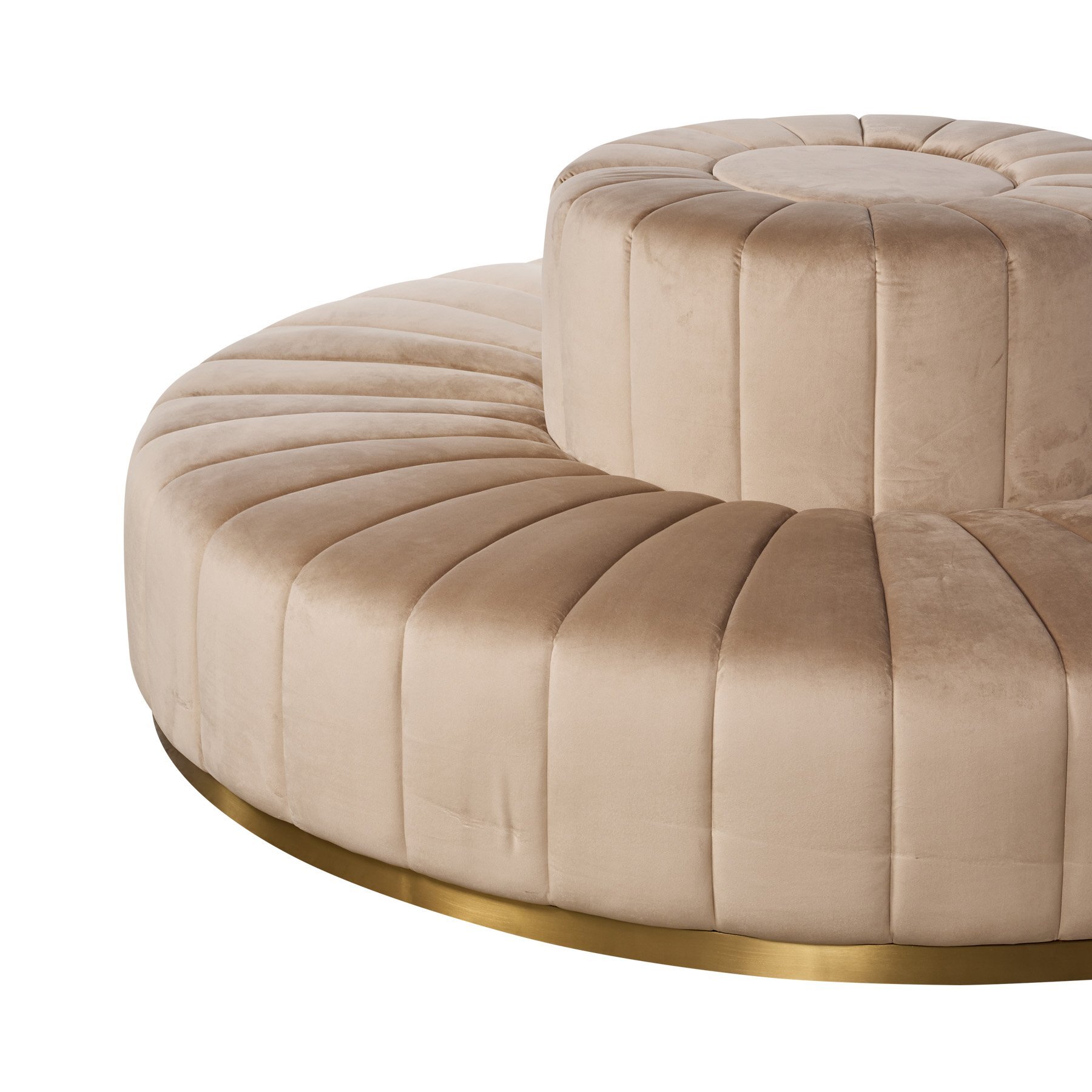 hollywood ottoman champagne