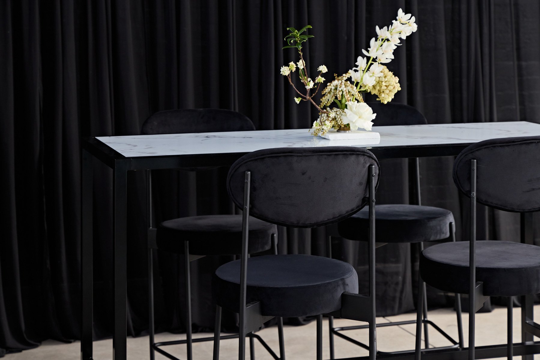 simply seated tapas bar table black