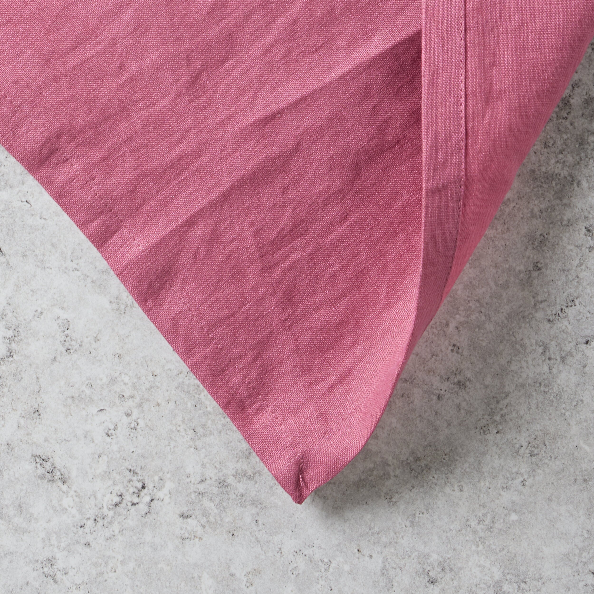 close up linen raspberry
