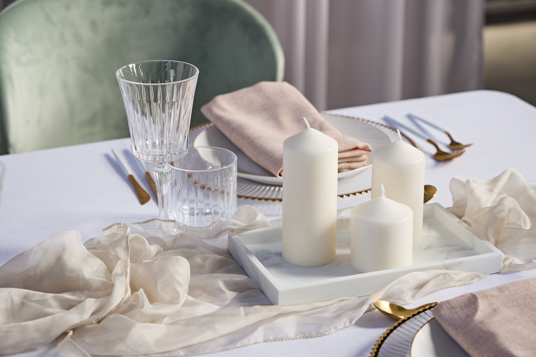 blush weave napkin styled
