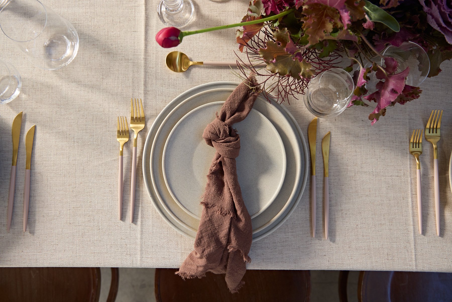 mocha napkin styled