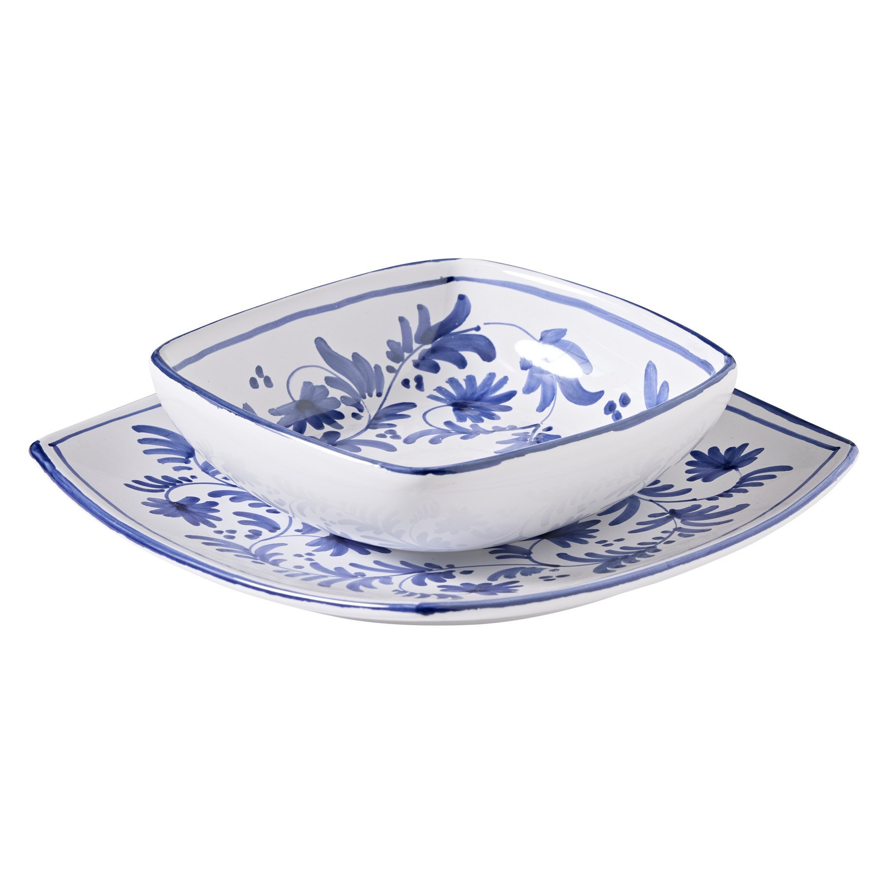 azure plate and bowl