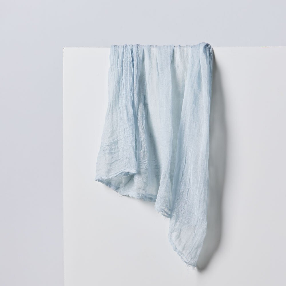 blue cotton gauze runner hire