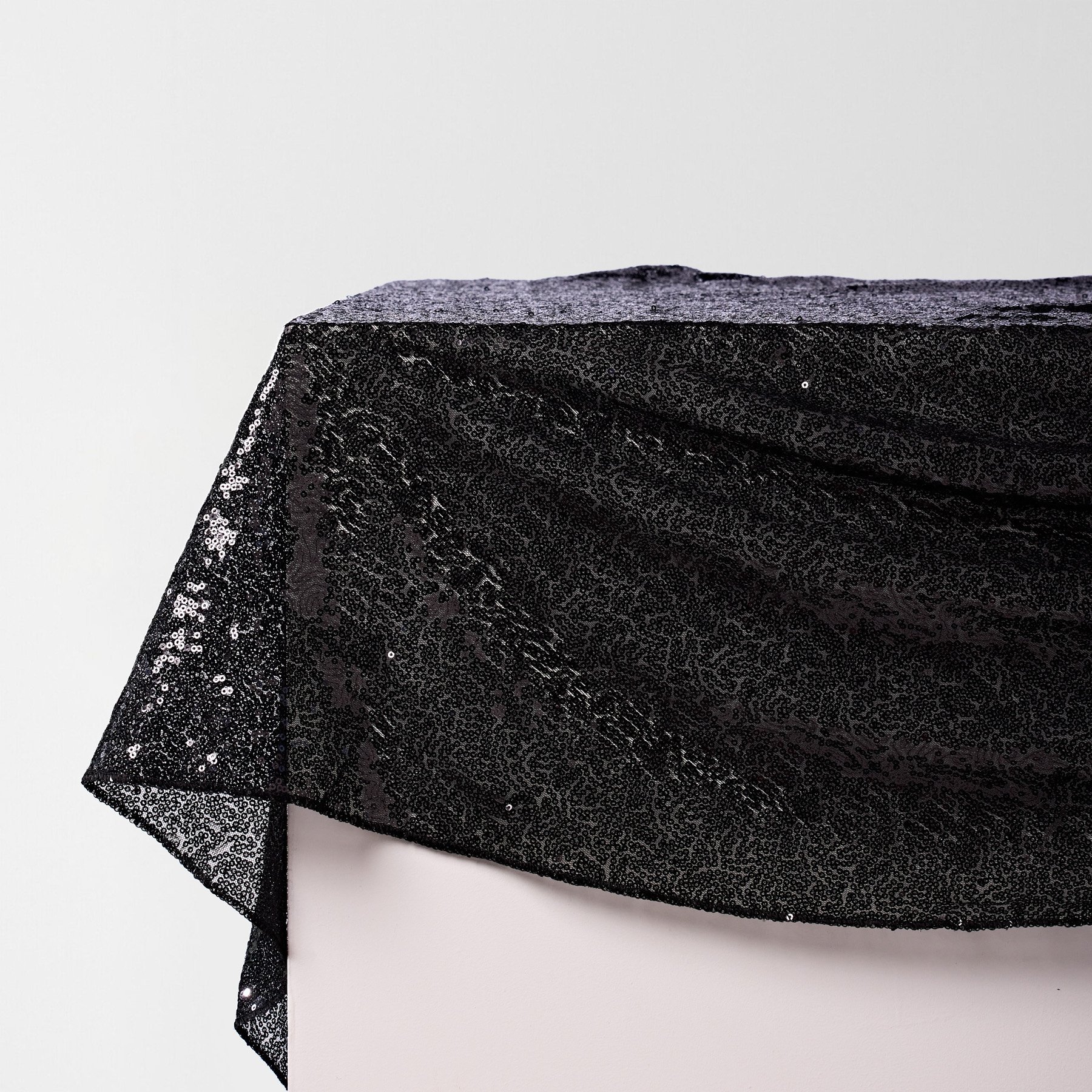 black sequin table cloth