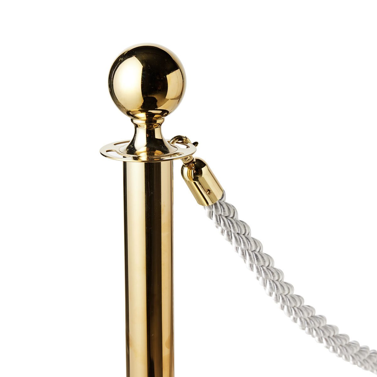 close up of gold bollard