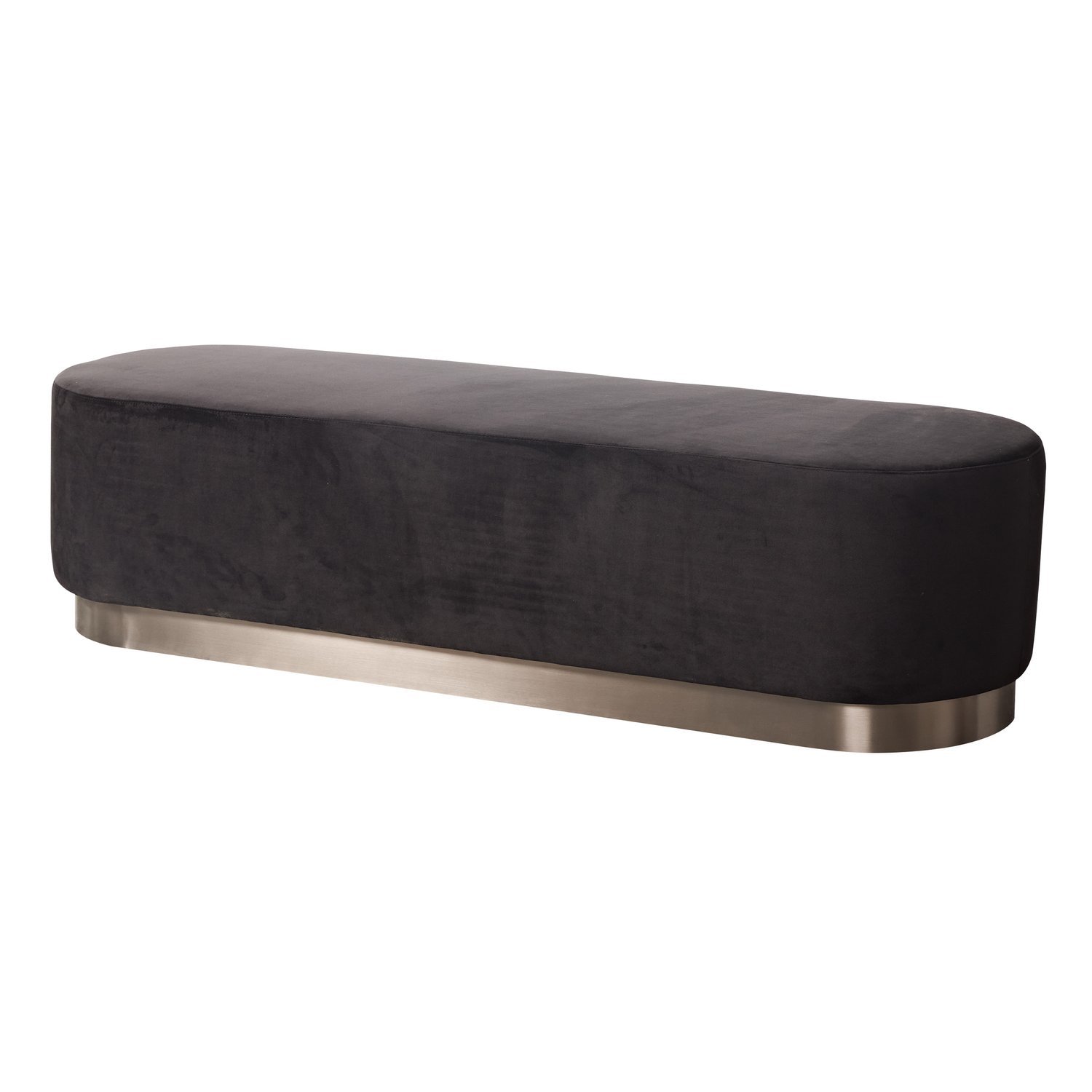velvet black hollywood bench