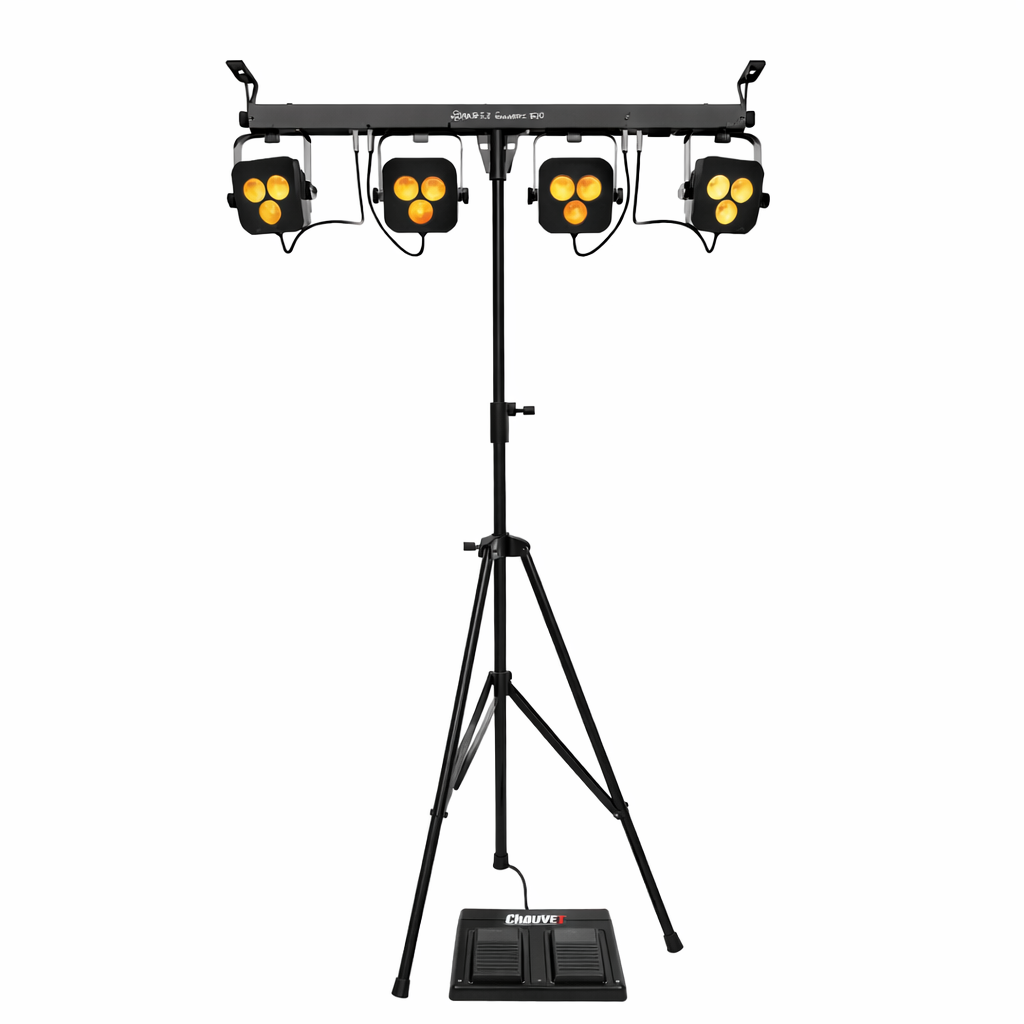 DJ GIGBAR QUAD LIGHT SET + TRIPOD & PADELS