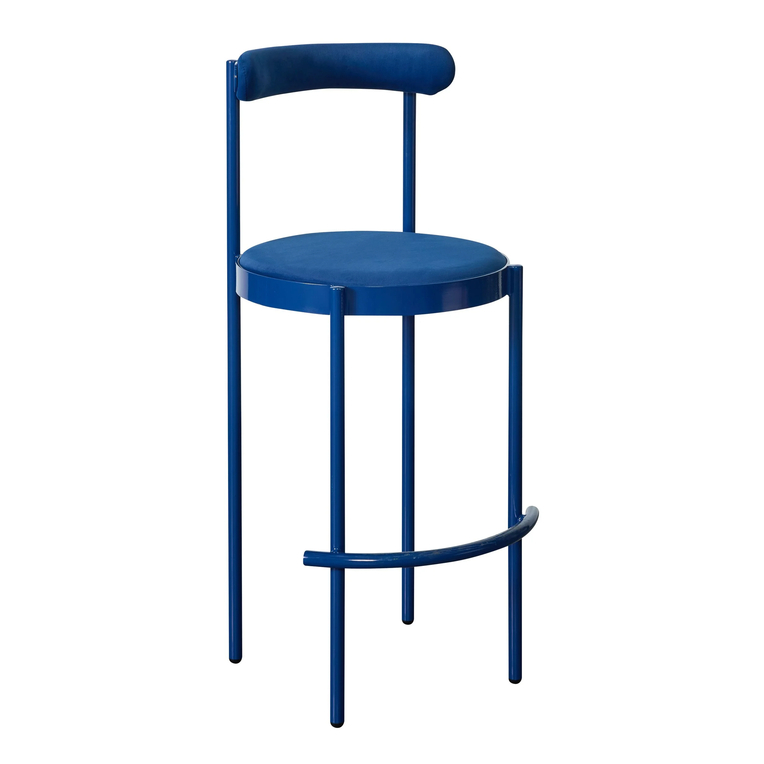 luxury royal blue bar stool