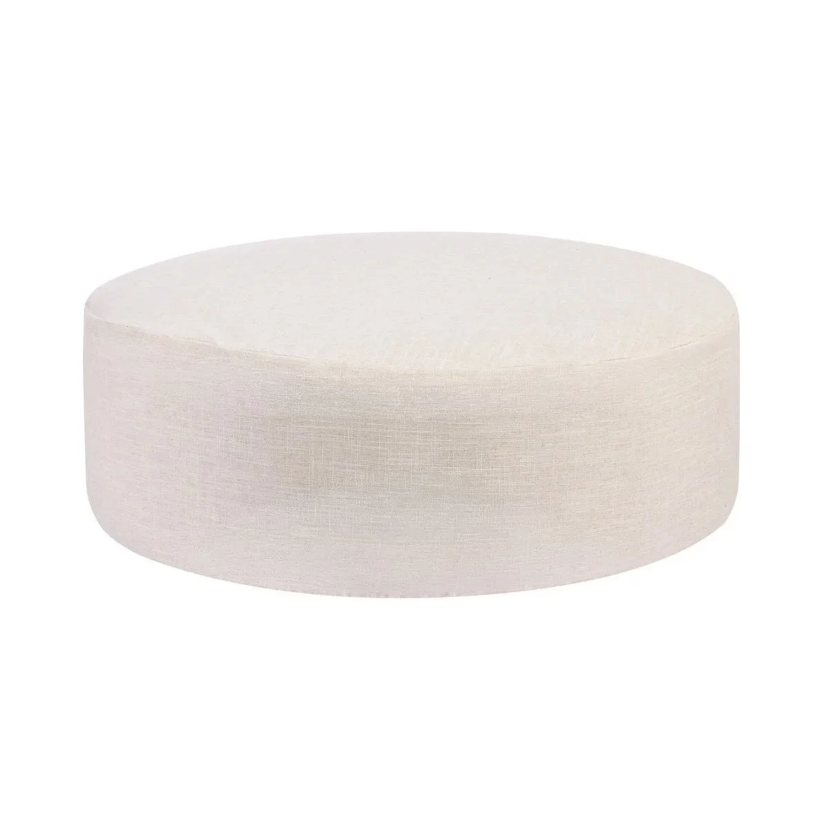 ROUND OTTOMAN -  OATMEAL