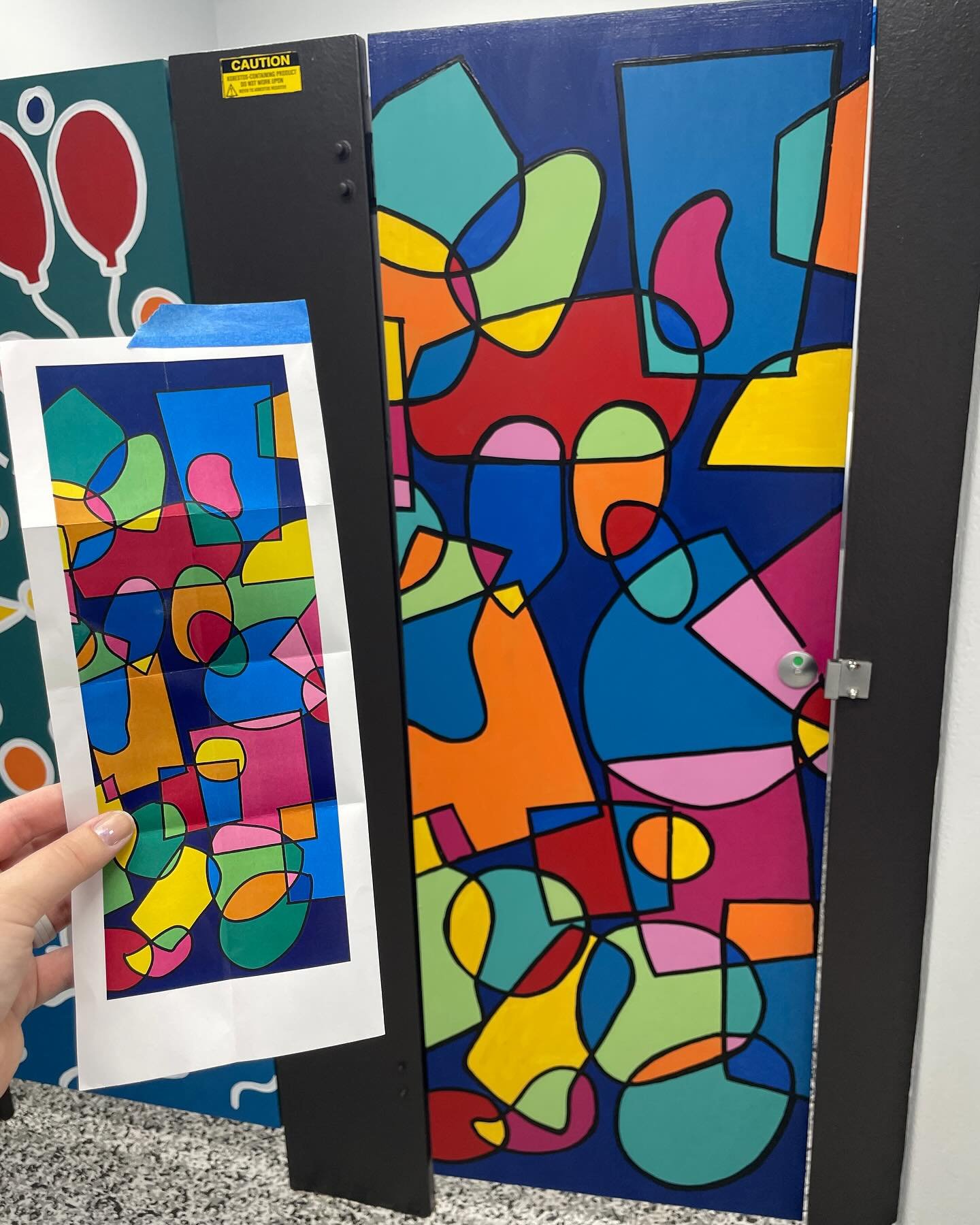 The sweetest project I ever did paint for Salisbury North Primary School.

This beautiful school contacted me, as back in 2023, they had held a competition to design some new bathroom doors- designed and voted by the students. 9 were chosen and then 