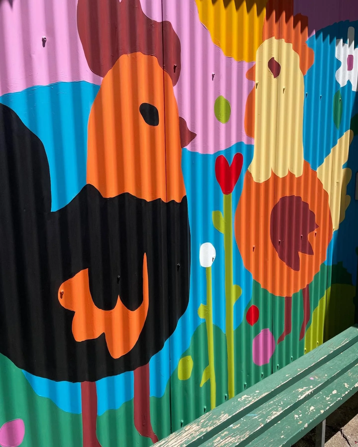 I was waiting for the perfect moment to share the end result from Trinity Gardens Primary School. There&rsquo;s no such thing as perfect. BUT. This mural is pretty bloody close.

Transforming their junior primary area, these three walls featuring bee