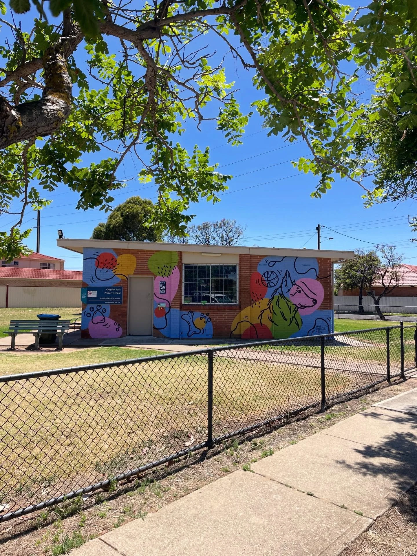 Hudson Ave Dog Park- my final mural for 2025!

This one worked the arm muscles, uber porous brick, requiring lots of extra priming, but oh so worth it! Plus, I got to paint with my husband @iamtommywoods 🤩

This one had lots of residents beeping and