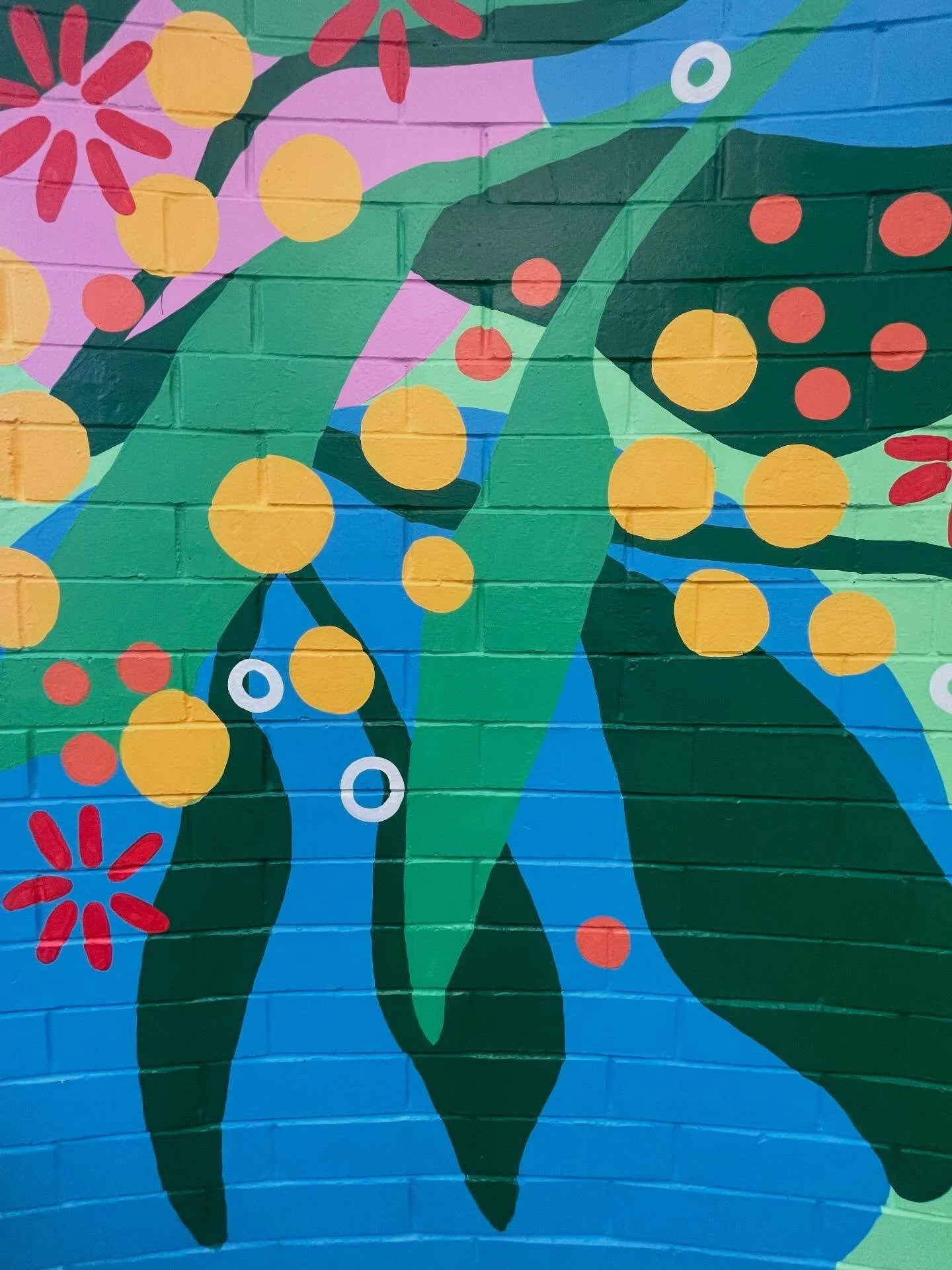 Settlers Farm- my first mural for 2026 and my final mural before I say sayonara for leave! 

This was such a delight to paint (and thank goodness it was indoors this week!).

Using my signature bold style, bringing the outside in, this has already st