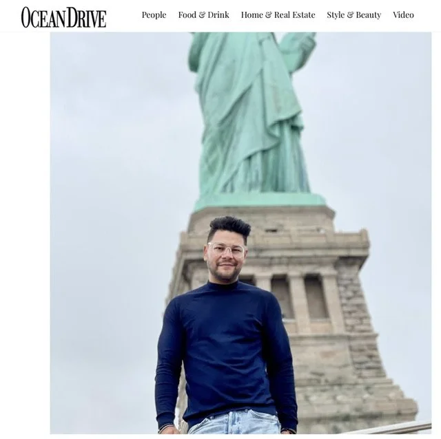 Brandon pena on ocean drive magazine and he talks about why he loves living in NYC