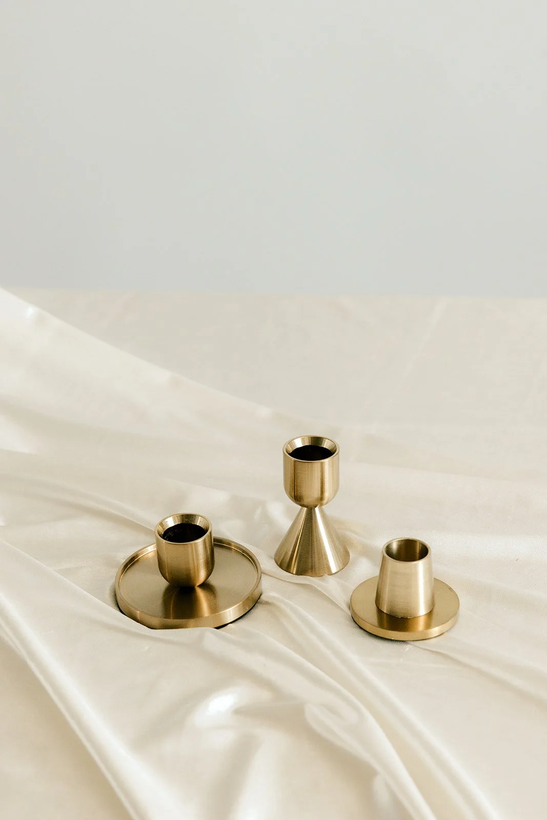 Gold candle holders