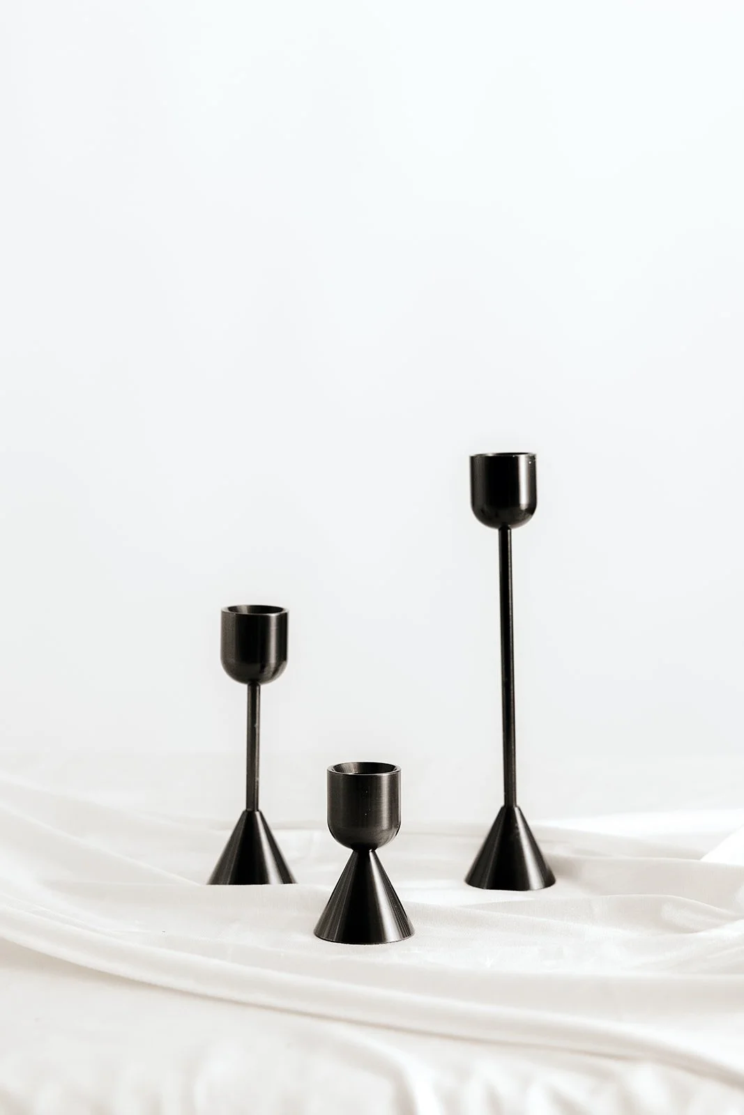 Black candle holders