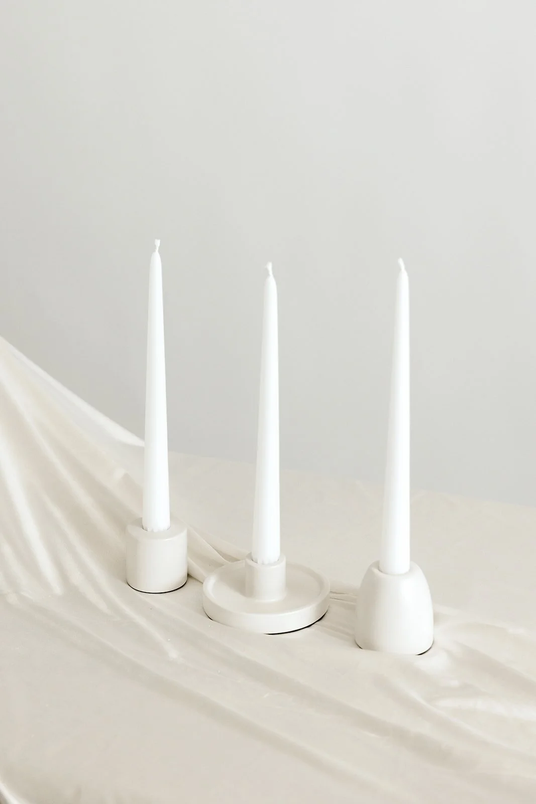 Ivory Ceramic Candle Holders