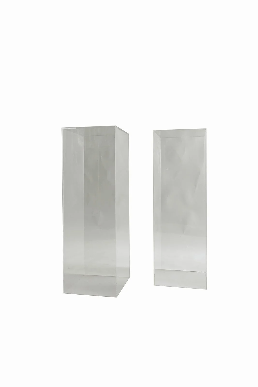 Clear plinths