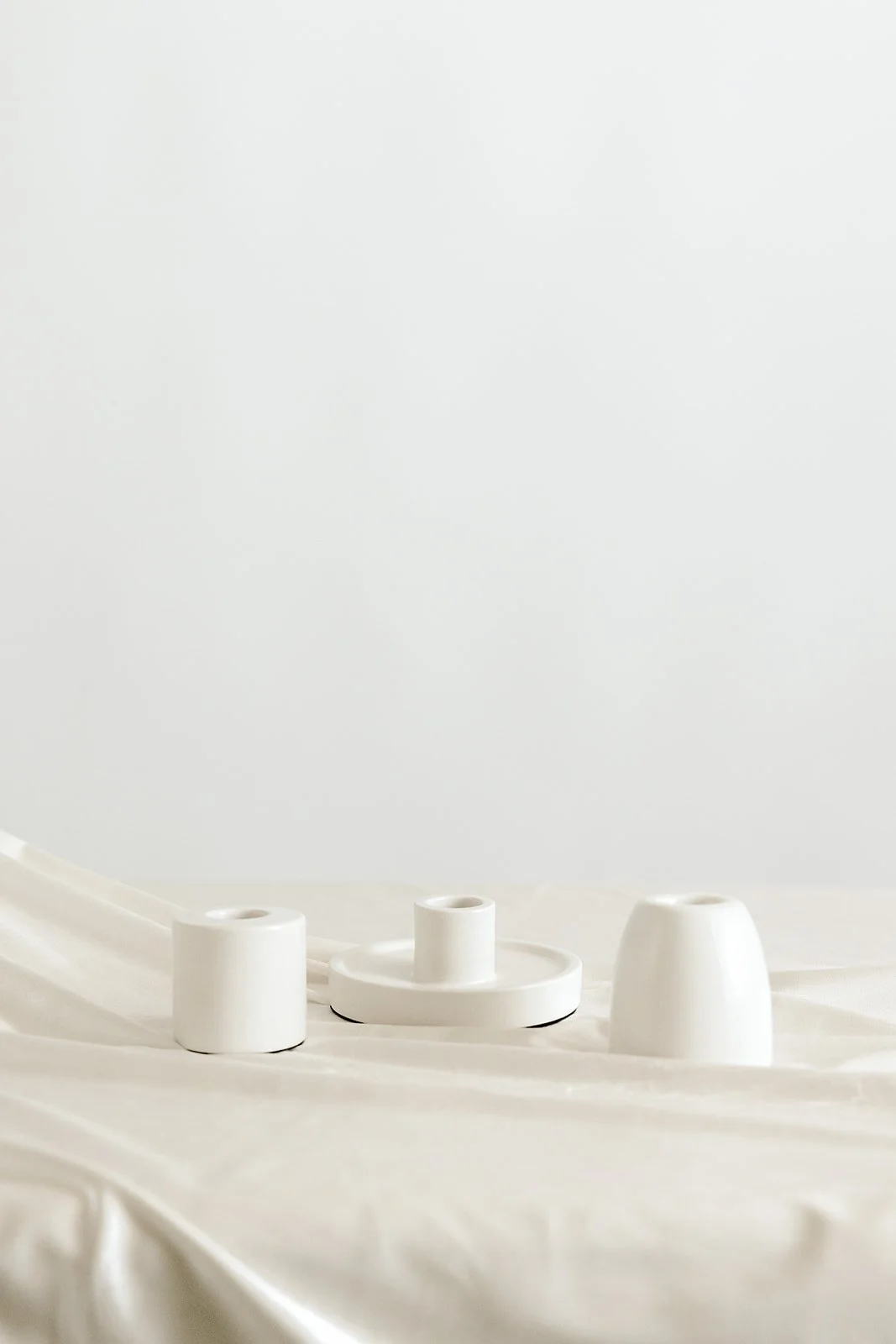 Ivory Ceramic Candle Holders