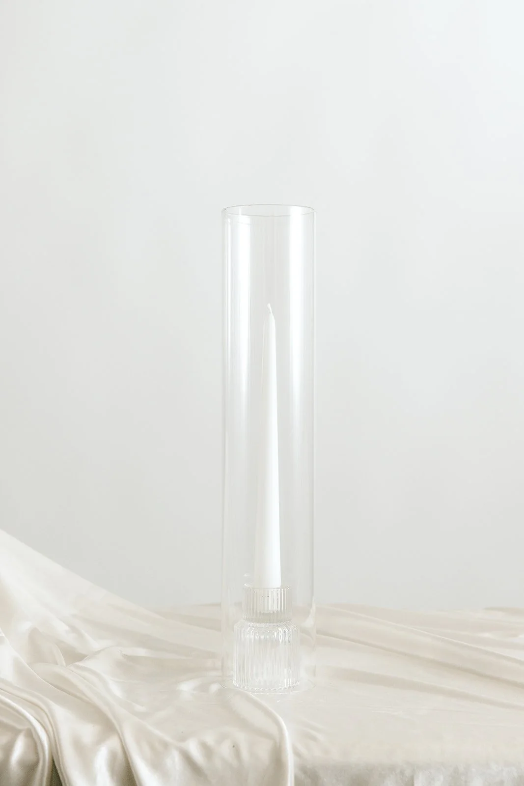 Clear glass candle sleeve