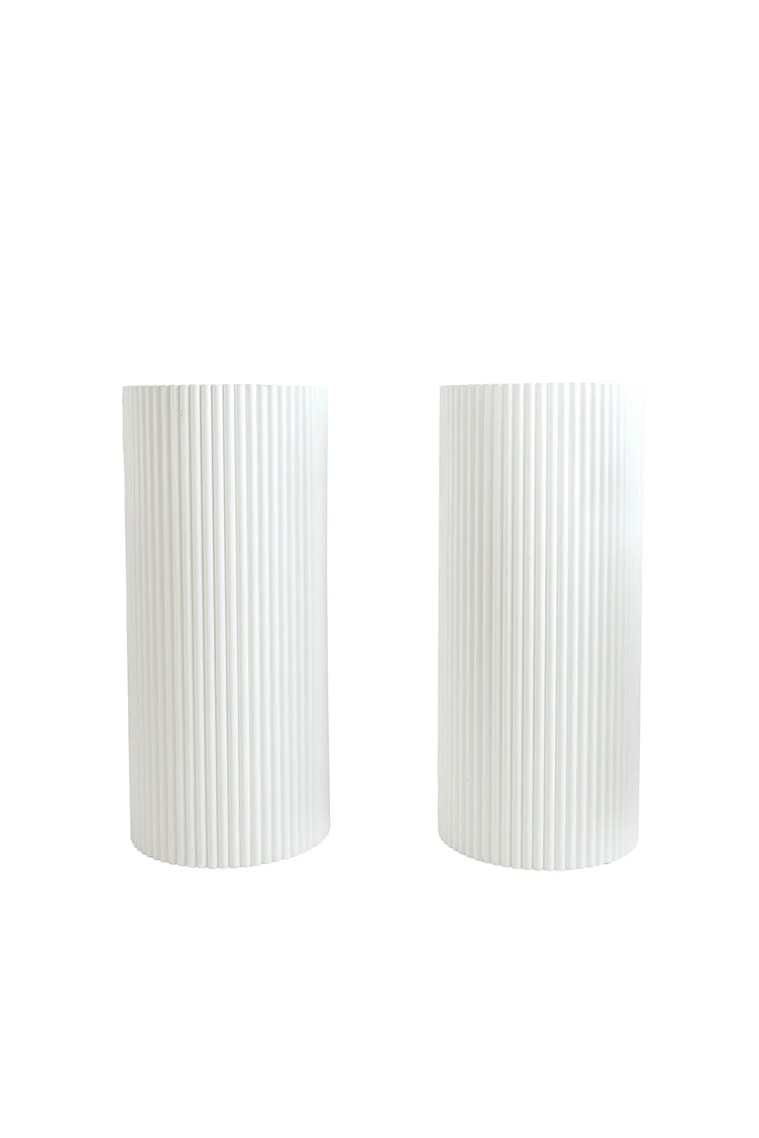 White Ribbed Plinths