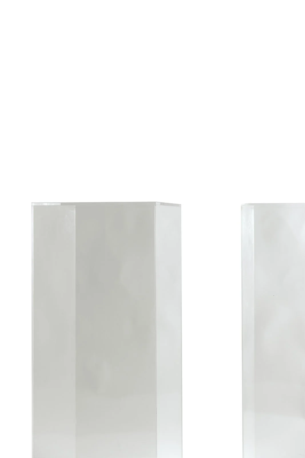 clear plinths