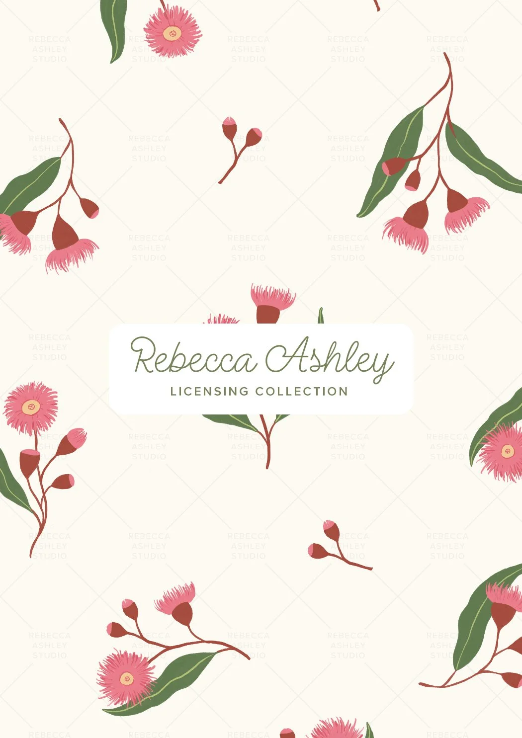 Pink Gum Blossoms | Repeat Pattern