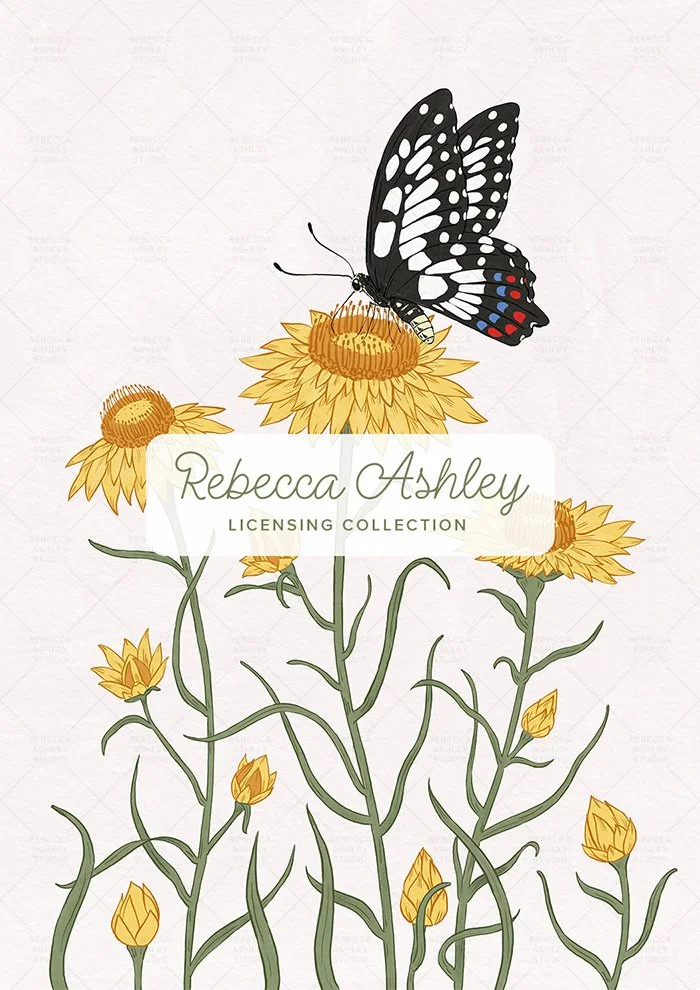 Yellow Paper Daisies | Placement Illustration