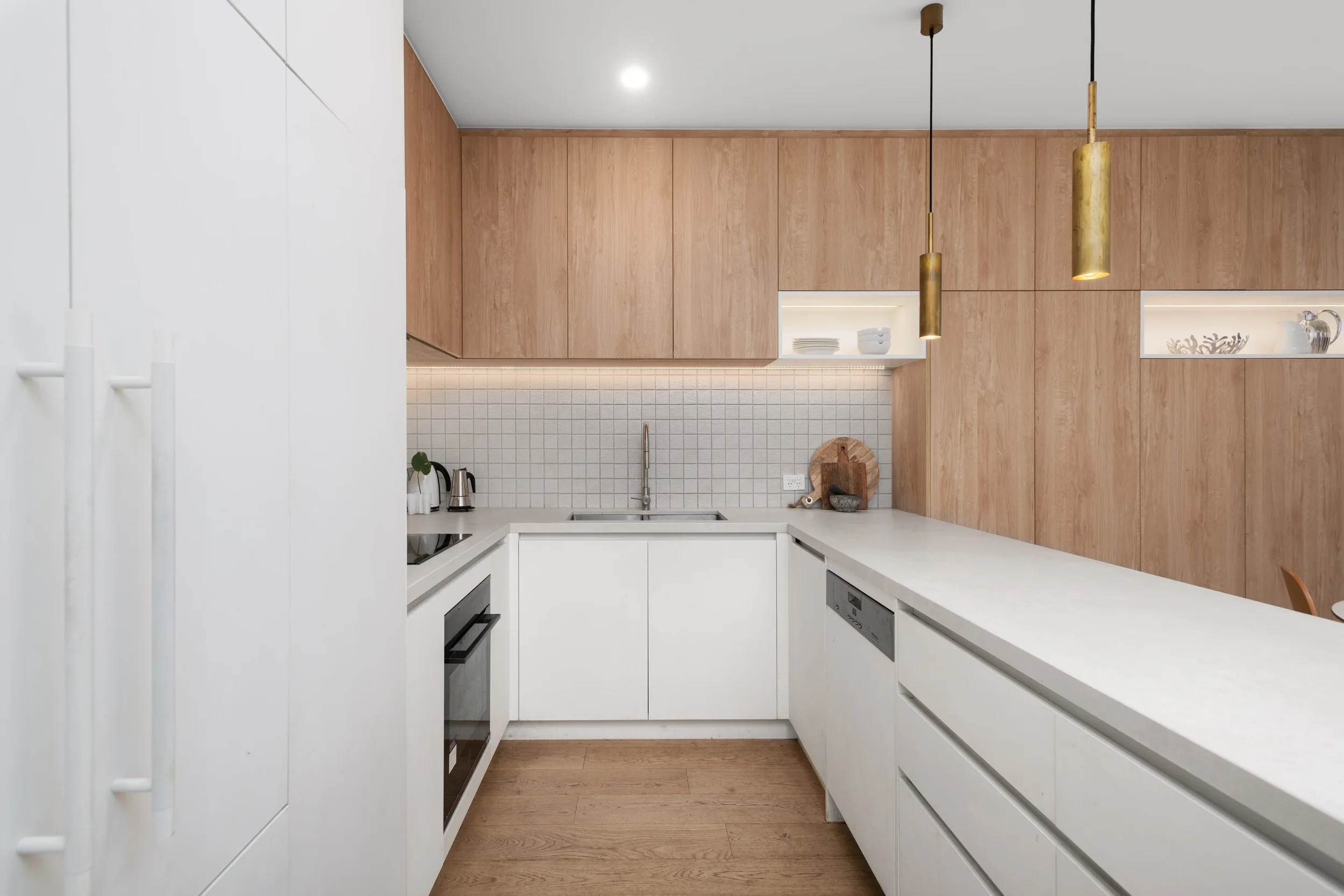 Modern residential kitchen in Fitzroy by Dean McCredden Architect.