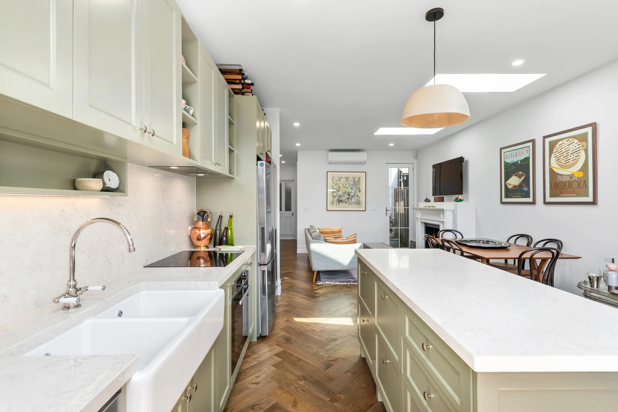 Heritage residential kitchen in Carlton North by Dean McCredden Architect.