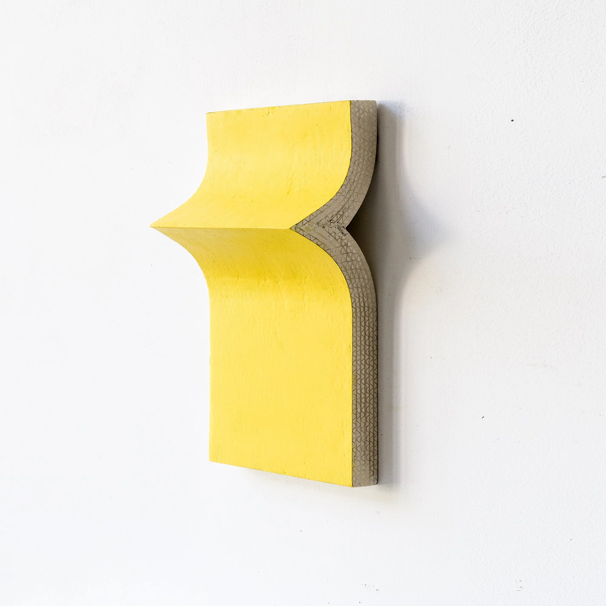 Yellow Curved Wall Sculpture
