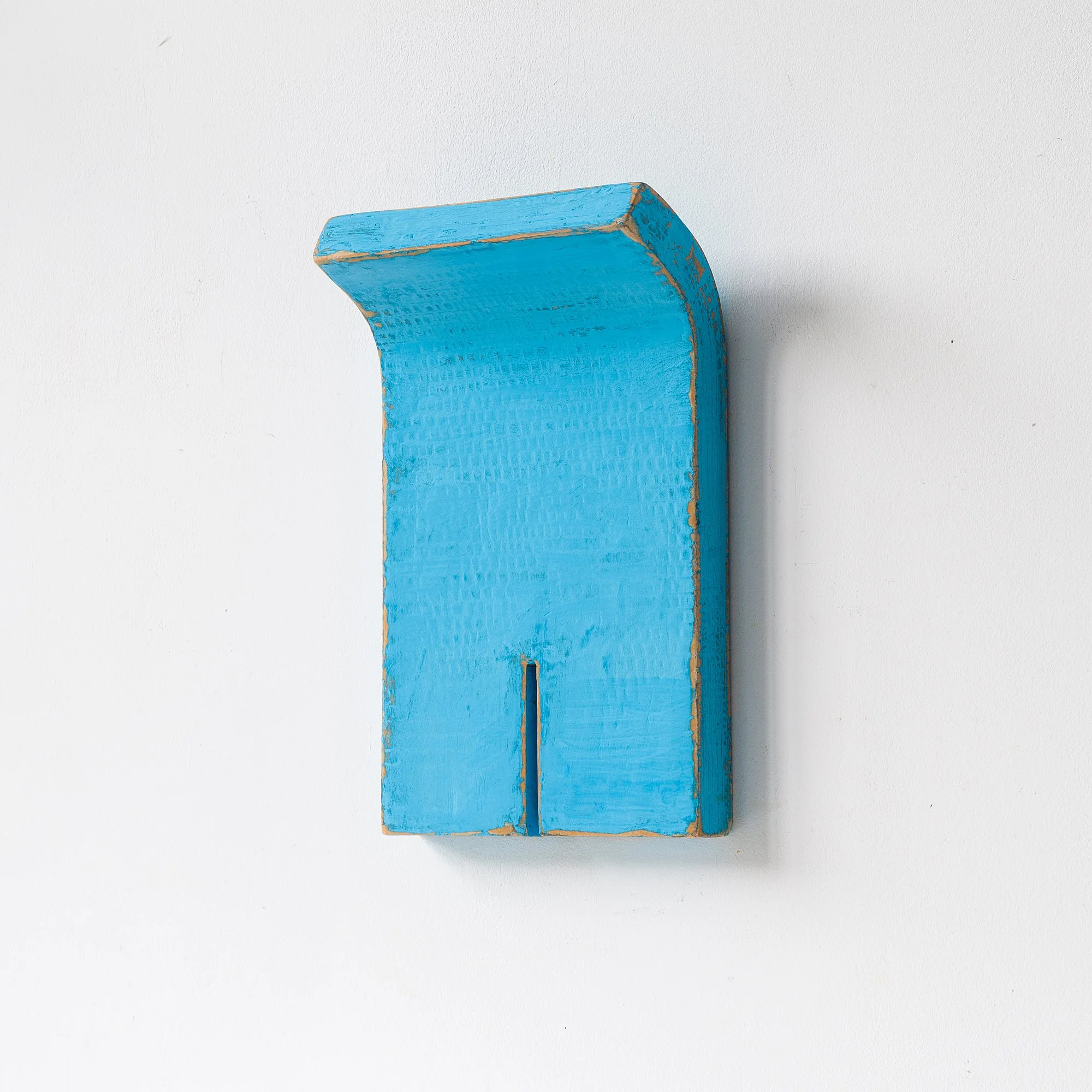 Minimalist Blue 3D Wall Sculpture | Original Cardboard Art Object | Modern Abstract Geometric Artwork for Contemporary Interiors