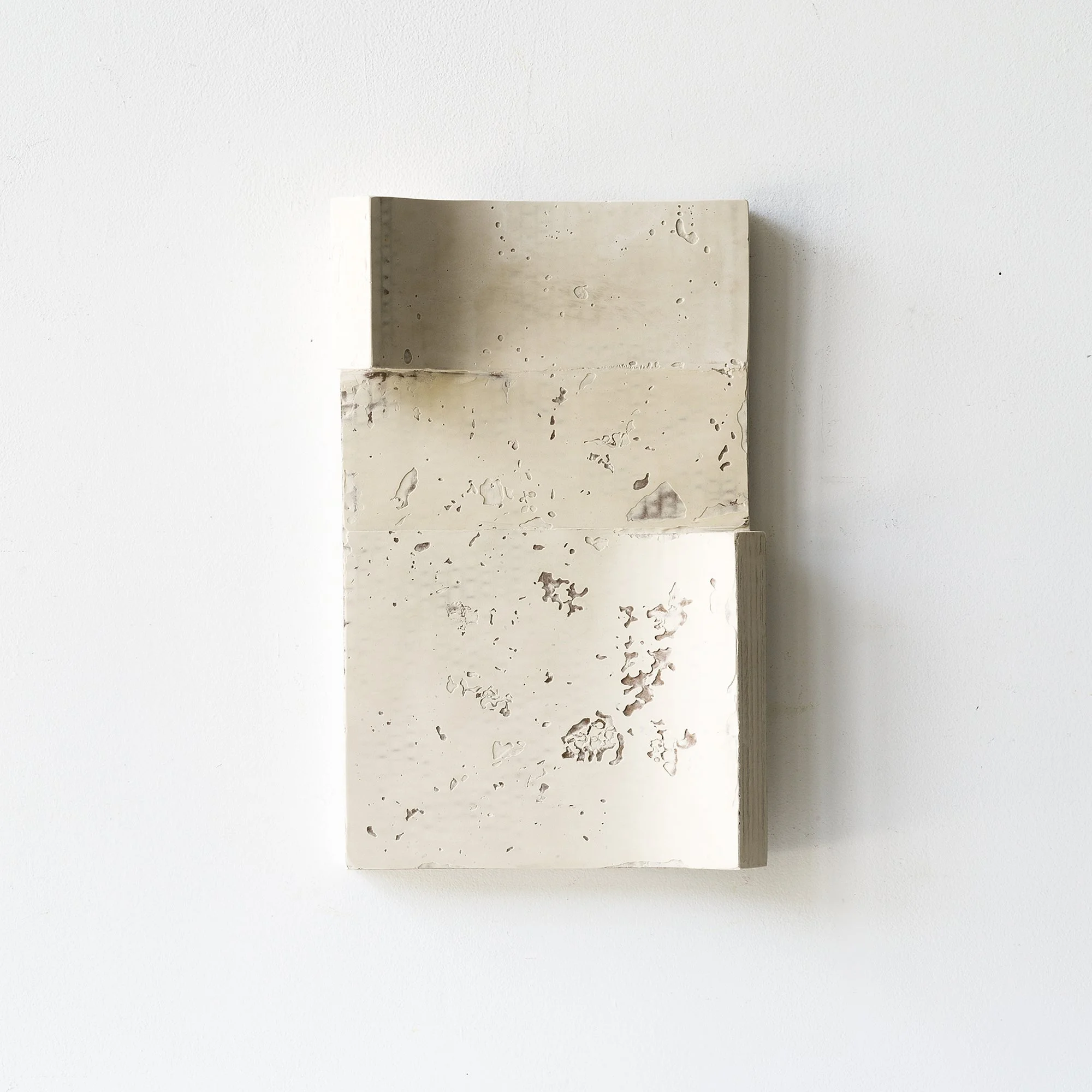 Brutalist Monochrome Relief: Abstract Tactile Wall Object