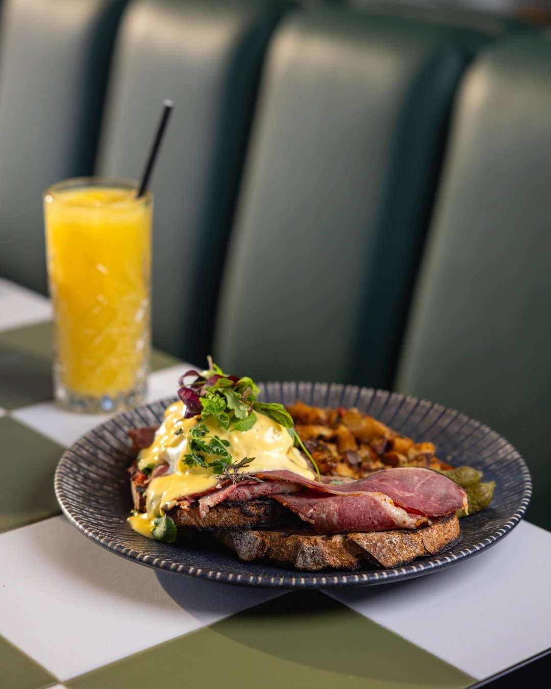 The Pastrami Benedict, New York rye, poached eggs, potato hash, hollandaise and pickles.

No rush, nowhere else to be. Just a good coffee, something from the kitchen and a little time to slow down.

Stay a little longer.

Parklands Social &middot; Sp