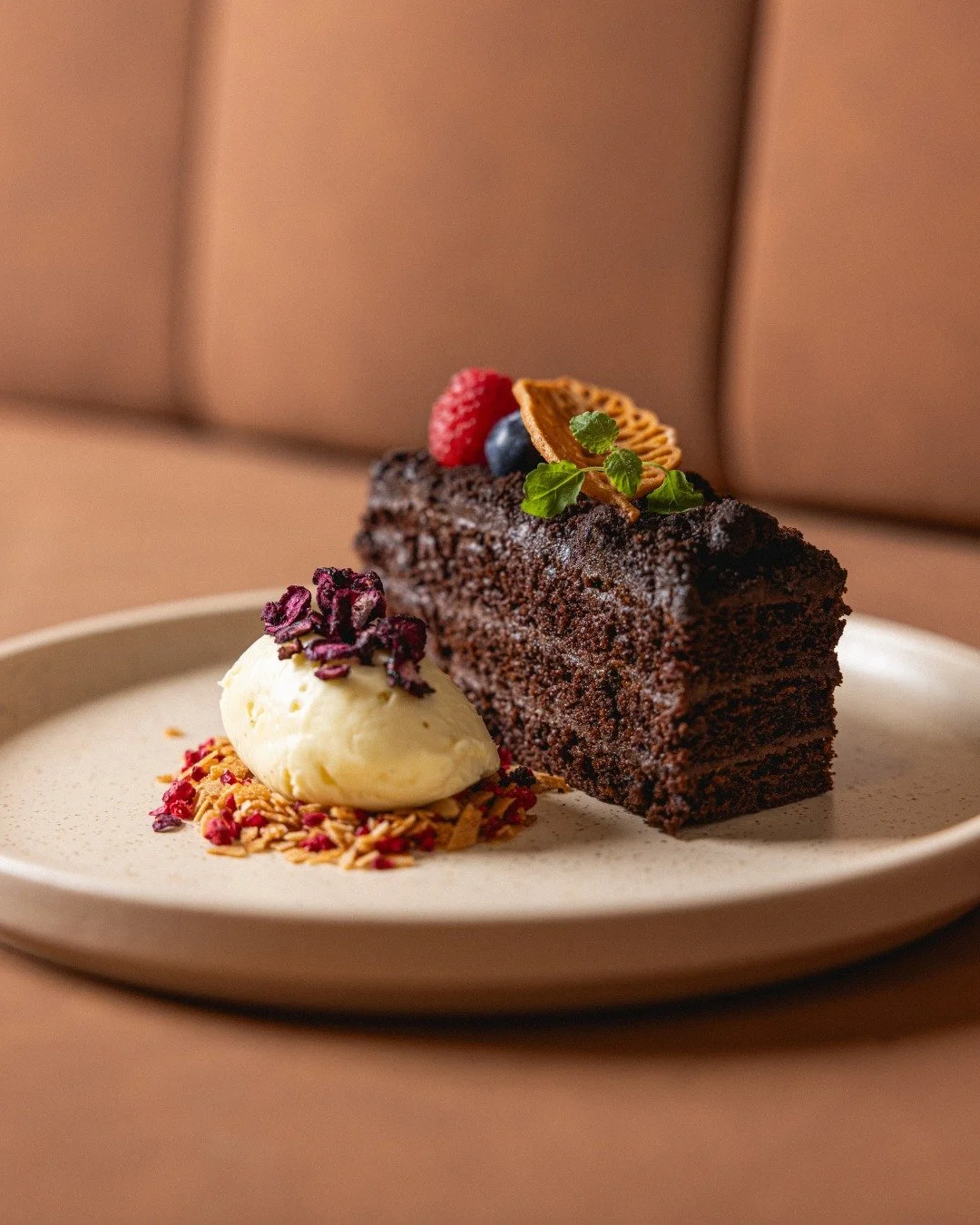 Save room for something sweet.

Our Brooklyn Blackout Cake layers rich dark chocolate with salted chocolate custard, vanilla mascarpone and raspberry feuilletine.

Decadent, delicate and worth every last bite.