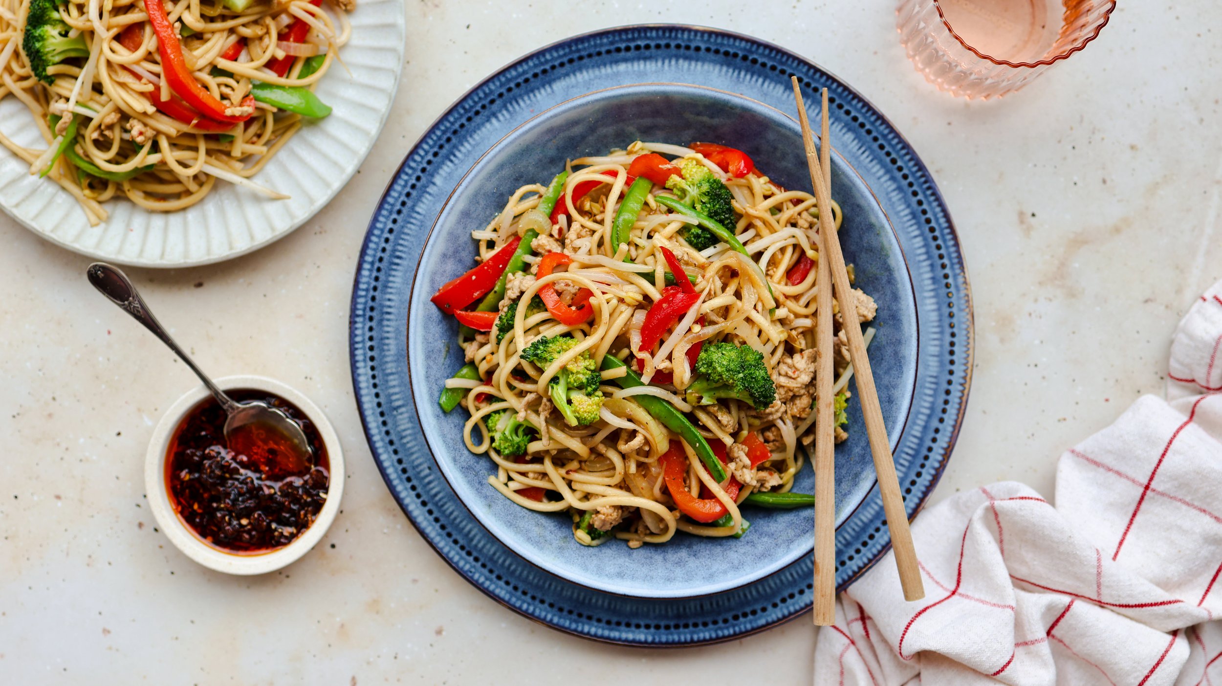 Spicy Pork Noodles with Broccoli and Capsicum — Simply Wholesome Pantry