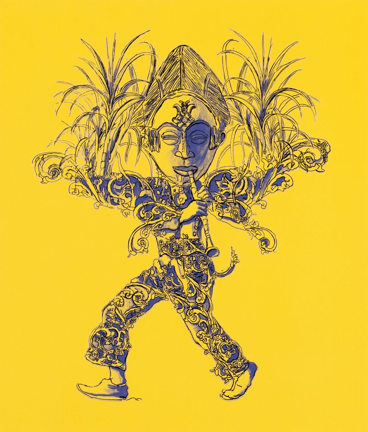  Kings & Queens 12 
 2025 
 Screenprint with catalysed and vinyl inks and 23 carat gold leaf on 410gsm Somerset Tub Sized Satin paper 
 Paper and Image: 76.1 x 64.8 cm - 30 x 25 1/2 in 
 Edition of 25 
 Published by Cristea Roberts Gallery 