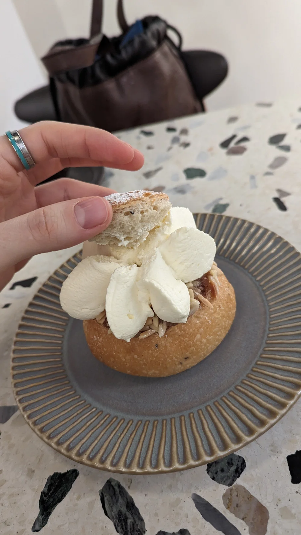 The ritual of taking off the semla cap