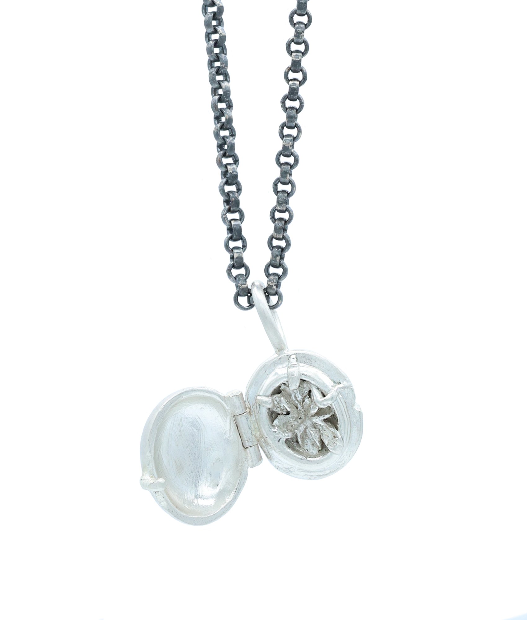 silver flower locket open .jpg