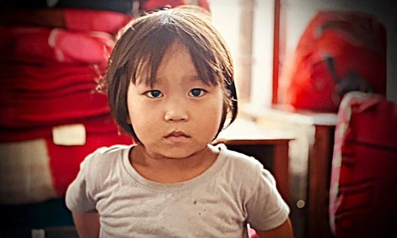 A girl at a camp for dfisplaced people in Churachandpur, Manipur.