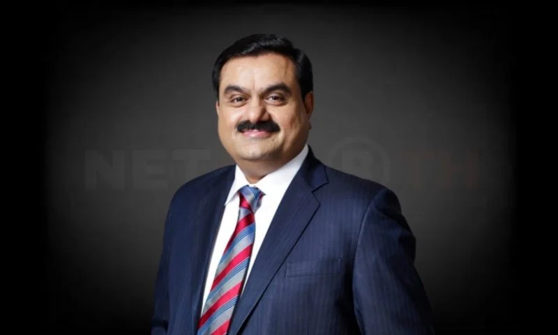 A portrait of Gautam Adani.
