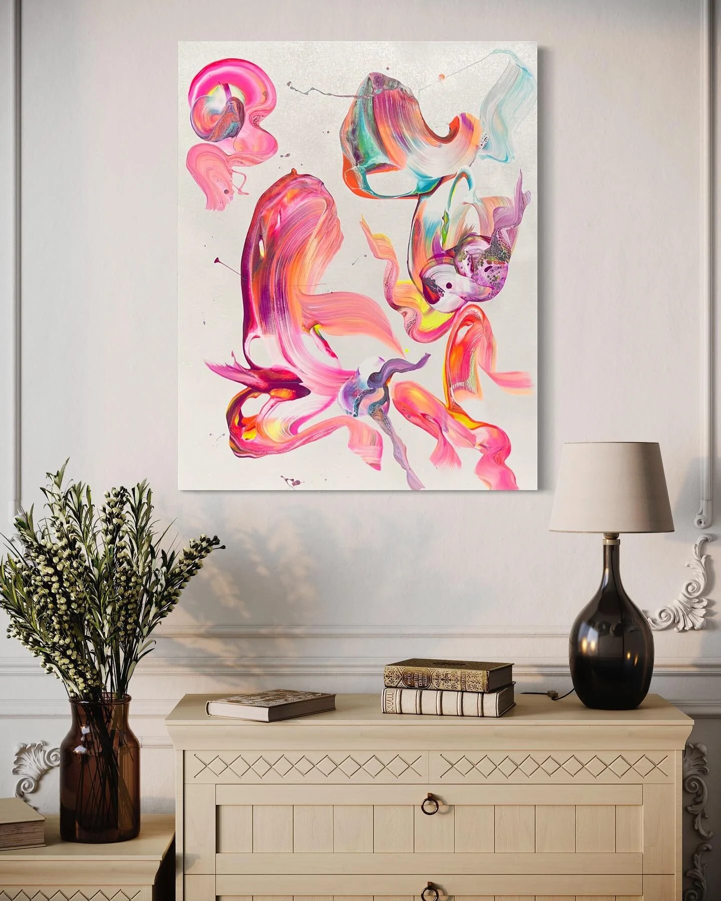 Art for sale - &ldquo;Free fall&rdquo; 80cm x 100cm deep edge canvas. #luxart #stylemyhome #glasgowinteriors #glasgowgallery #glasgowartist #femaleartist #canvasartwork