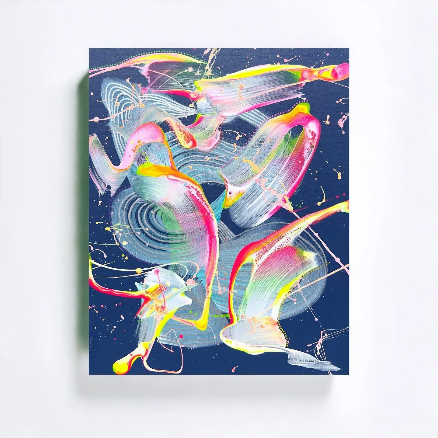 ART FOR SALE - &ldquo;Cosmic path&rdquo; thin canvas board measuring 50x40cm. If you are fascinated by mysteries of space this is a painting for you. And you don&rsquo;t even need to jump onto a 🚀 to see it. #richardbranson move over 🤣. #spacepaint