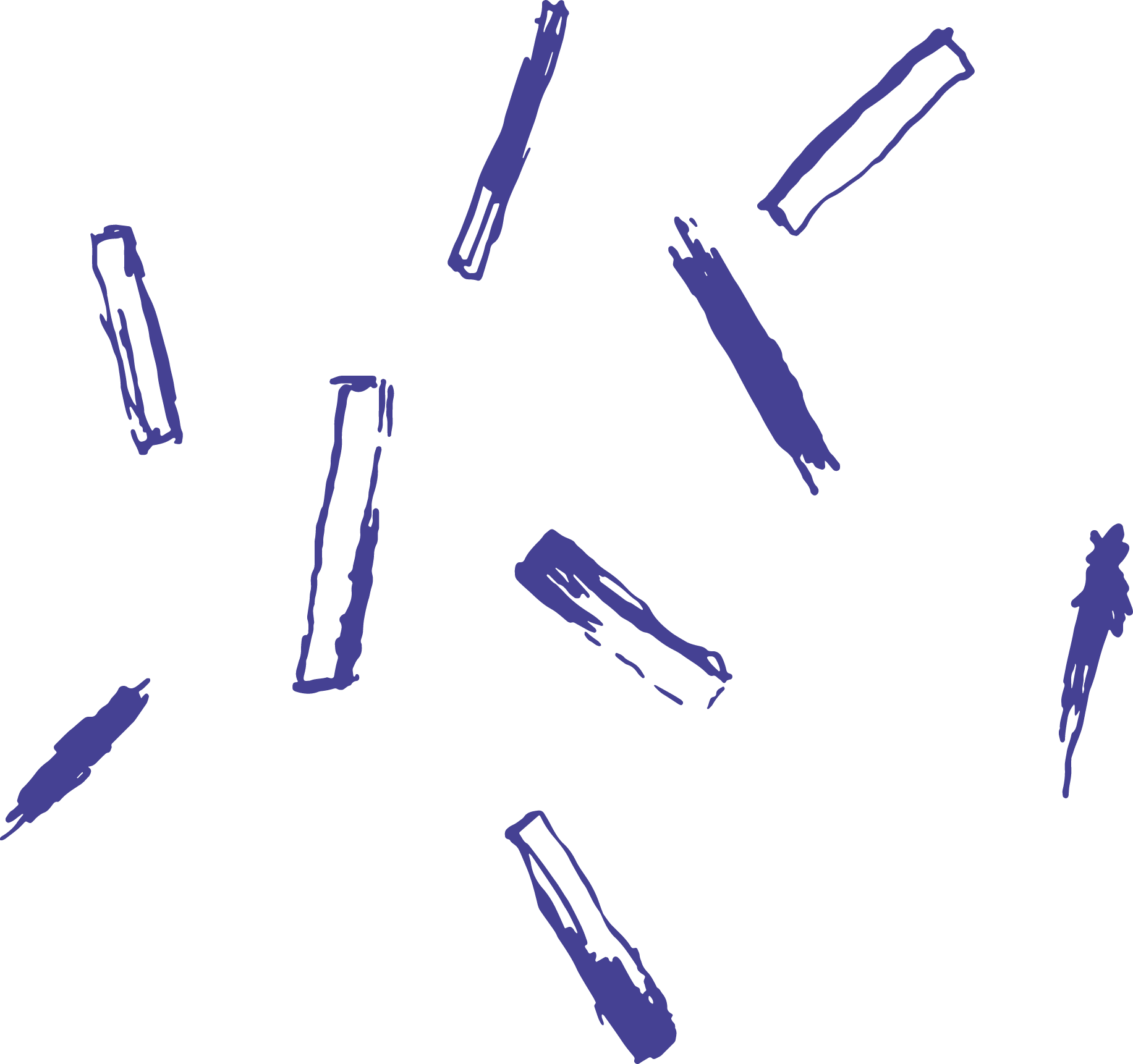 Grafiskt element med blå små ojämna streck